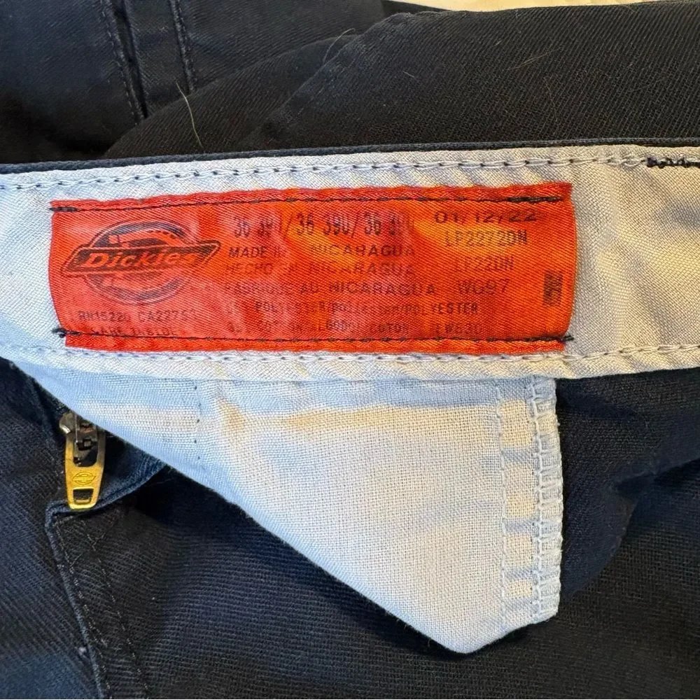 Dickies Flex Dark Navy Straight-Leg Work Chinos